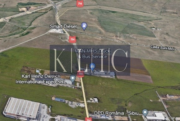 Teren industrial 2 hectare cu 79m deschidere la strada asfaltata Sibiu