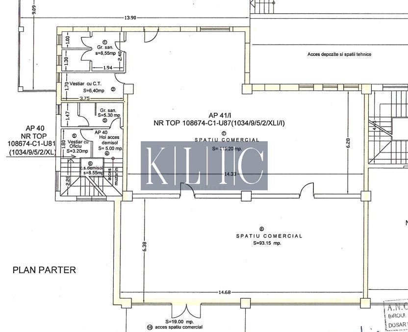 Spatiu comercial 2 camere de inchiriat 223 mp in zona Turnisor Sibiu  