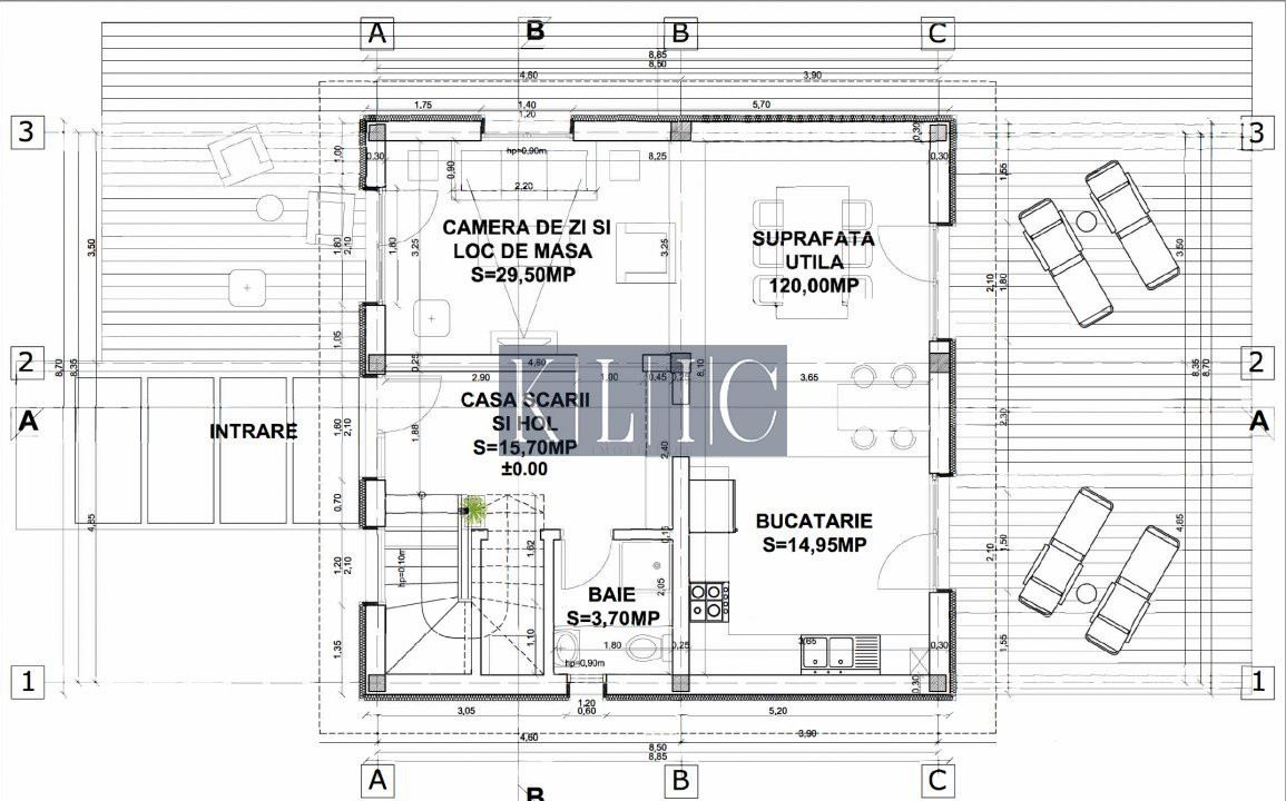 Casa individuala 4 camere INTABULATA cu 802mp teren CARPOT Est Sibiu