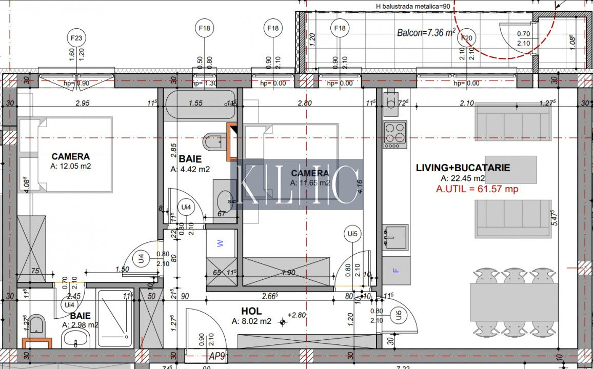 Apartament 3 camere 61,5mpu balcon parcare proprie D-na Stanca etaj 1