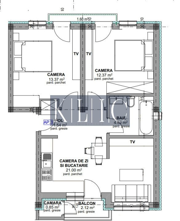 Apartament 3 camere cu balcon si gradina Selimbar la 5 minute de Mall