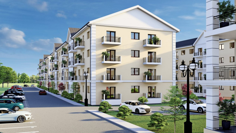 Apartament decomandat la cheie de vanzare 37,3mp gradina de 40mp Selimbar Sibiu