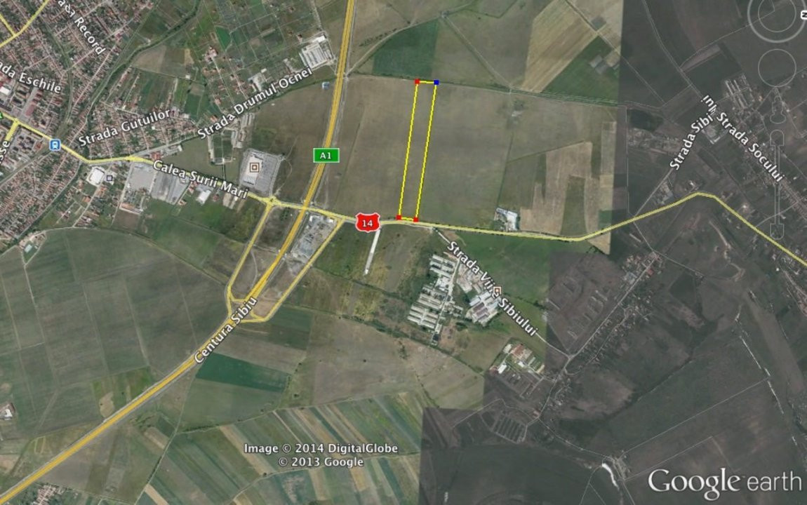 Teren intravilan industrial de vanzare PUZ 1,9 ha zona HORNBACH Sibiu